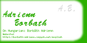 adrienn borbath business card