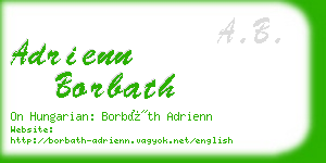 adrienn borbath business card